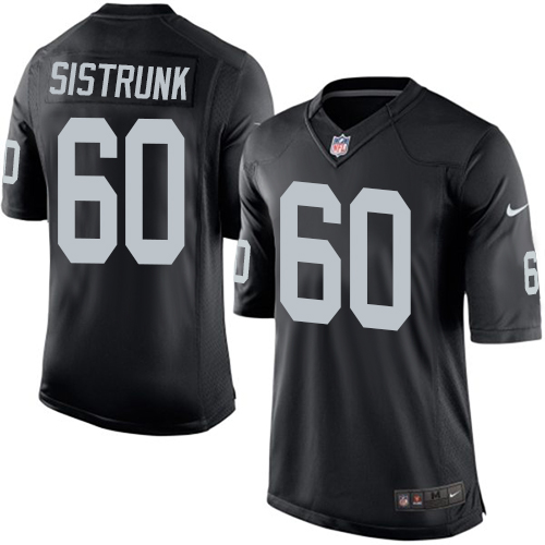 Men's Limited Otis Sistrunk Nike Jersey Black Home - #60 NFL Oakland Raiders